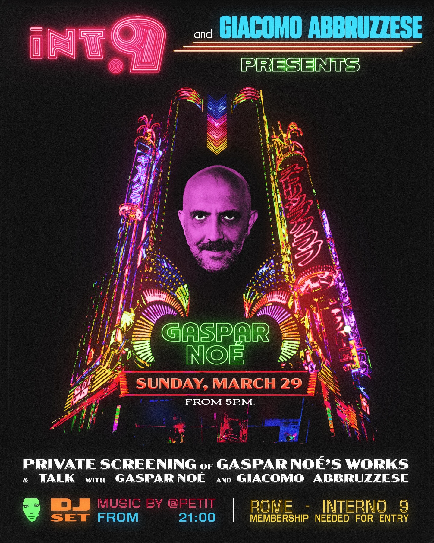 Gaspar Noé – private screening e DJ set